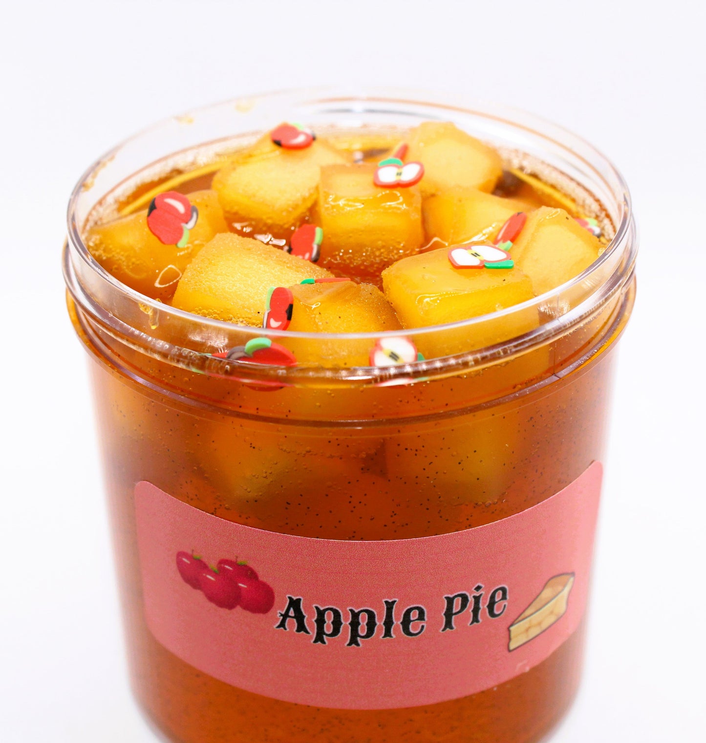 Apple Pie Slime - Jelly Cube Clear Slime - Lightly Scented Apple pie slime