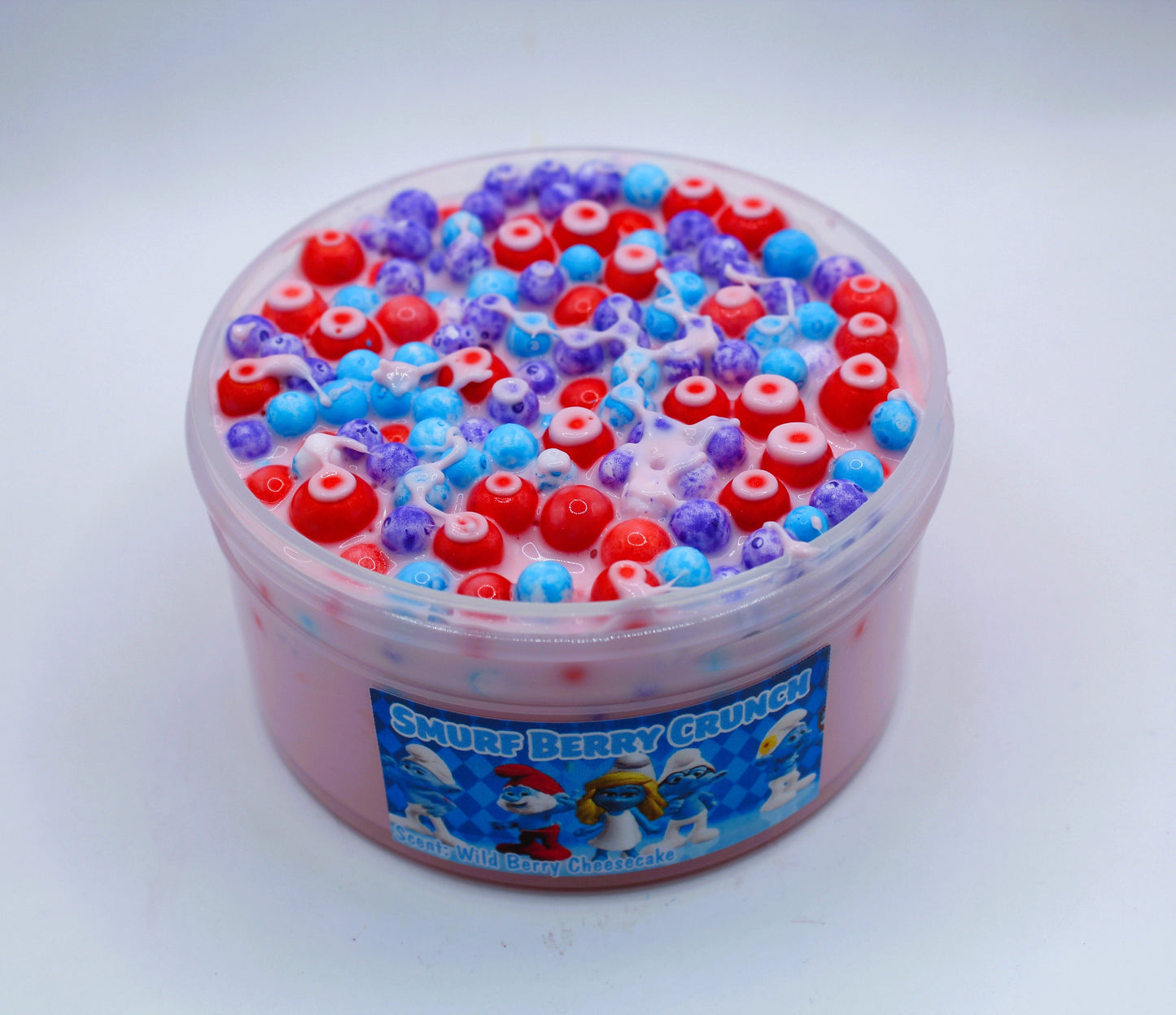 Smurfberry Crunch Slime - Floam - Scented - Cartoon - Good Vibes Slime