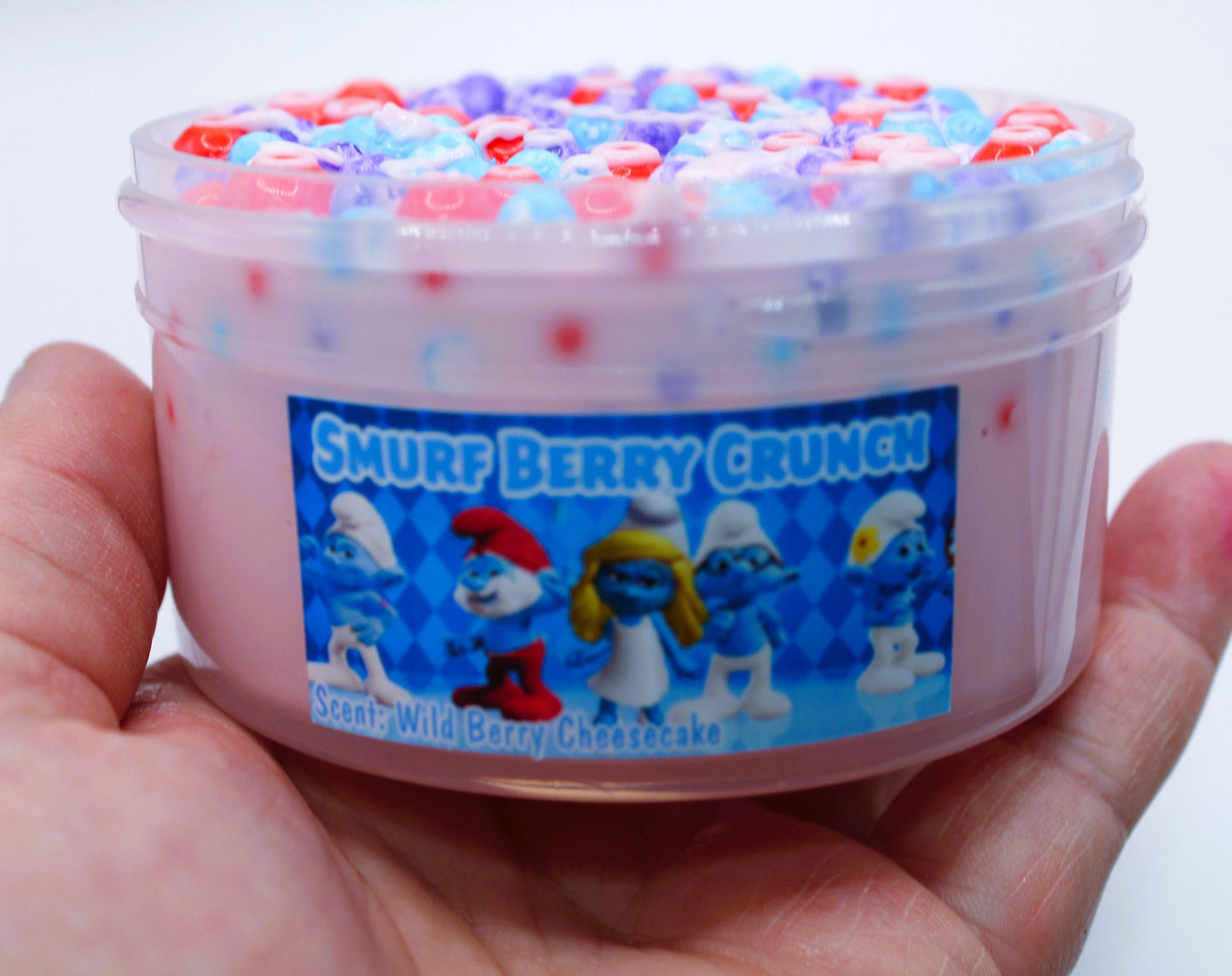 Smurfberry Crunch Slime - Floam - Scented - Cartoon - Good Vibes Slime