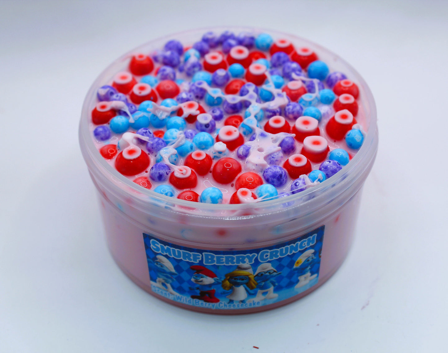 Smurfberry Crunch Slime - Floam - Scented - Cartoon - Good Vibes Slime